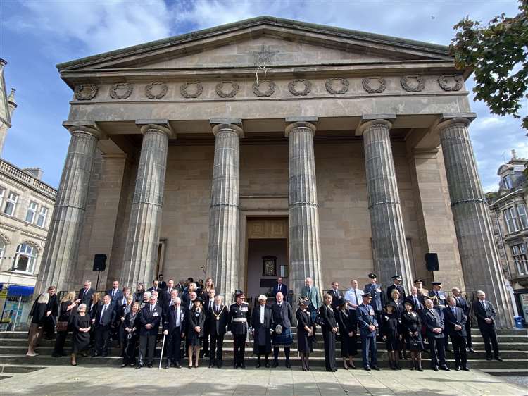 Moray dignitaries and Councillors mark the proclamation of King Charles III as the new monarch.