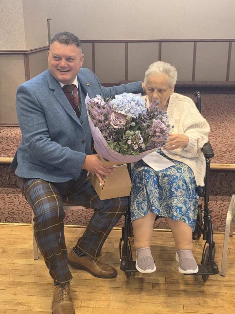 100th Birthday celebration Jean Gordon and Richard Forsyth DL