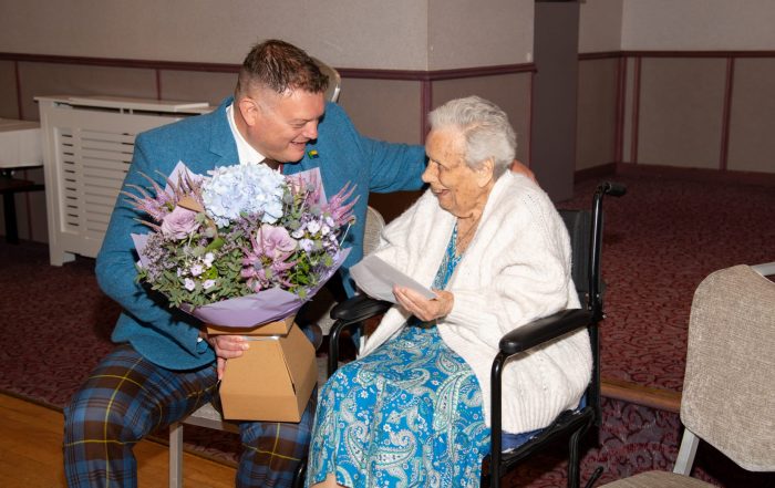 100th Birthday celebration Jean Gordon and Richard Forsyth DL